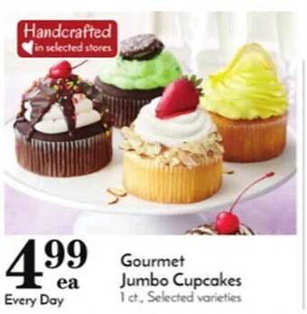 Pavilions Gourmet jumbo cupcakes offer