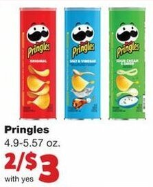 Family Fare Pringles 4.9-5.57 oz offer