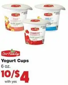 Family Fare Yogurt Cups 6 oz offer
