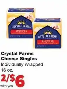Family Fare Crystal Farms Cheese Singles 16 oz offer