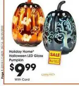 King Soopers Holiday home halloween led glass pumpkin offer