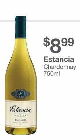 Kinney Drugs Estancia chardonnay offer