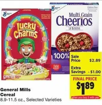 Family Fare General Mills Cereal 8.9-11.5 oz offer