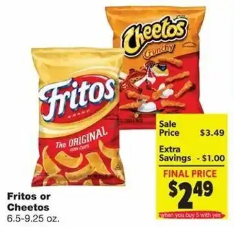 Family Fare Fritos or Cheetos 6.5-9.25 oz offer