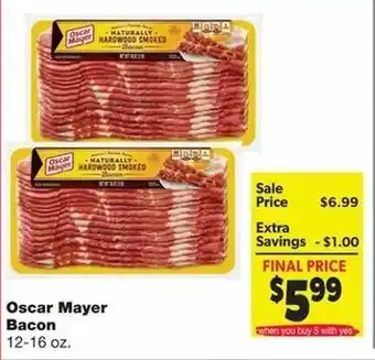 Family Fare Oscar Mayer Bacon 12-16 oz offer
