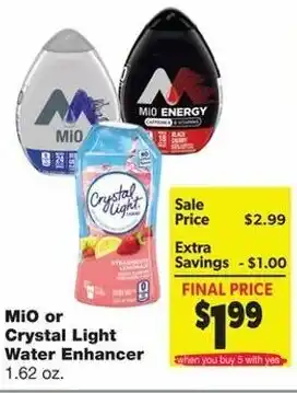 Family Fare Mio or Crystal Light Water Enhancer 1.62 oz offer