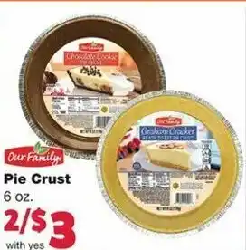 Family Fare Pie Crust 6 oz offer