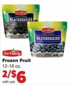 Family Fare Frozen Fruit 12-16 oz offer