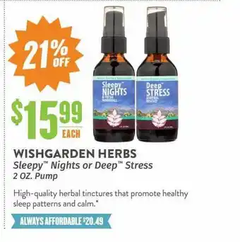 Natural Grocers Wishgarden herbs offer