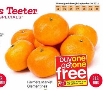 Harris Teeter Farmers market clementines offer
