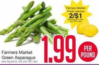 Harris Teeter Farmers market green asparagus offer