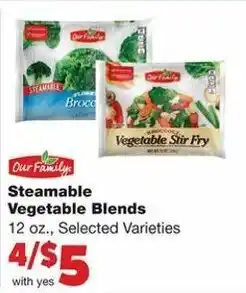 Family Fare Steamable Vegetable Blends 12 oz offer