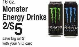 Harris Teeter Monster energy drinks offer