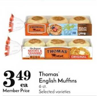 Pavilions Thomas english muffins offer