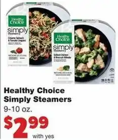 Family Fare Healthy Choice Simply Steamers 9-10 oz offer