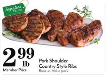 Pavilions Pork shoulder country style ribs offer