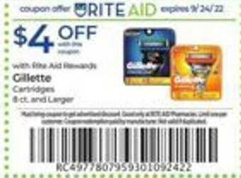 Rite Aid Gillette offer