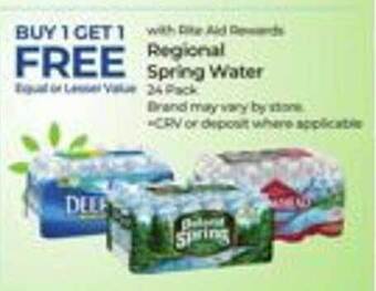 Rite Aid Regional spring water offer