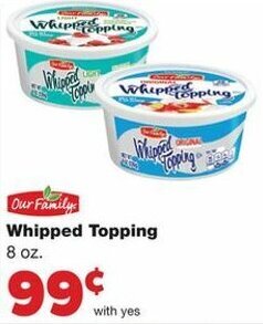 Family Fare Whipped Topping 8 oz offer