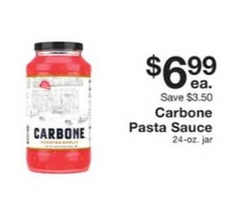 Fairway Store Market Carbone pasta sauce offer