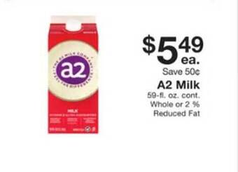 Fairway Store Market A2 milk offer