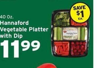 Hannaford Hannaford vegetable platter with dip offer