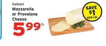 Hannaford Galbani mozzarella or provolone cheese offer