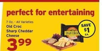Hannaford Old croc sharp cheddar cheese offer