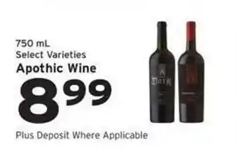 Hannaford Select varieties apothic wine offer