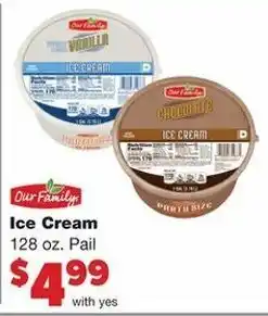 Family Fare Ice Cream 128 oz offer