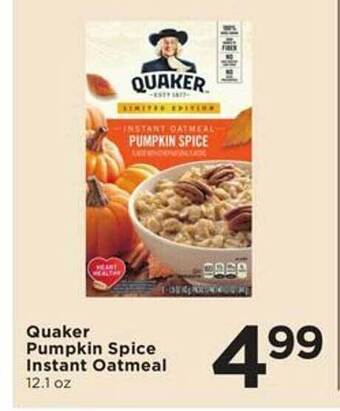 Cub Foods Quaker pumpkin spice instant oatmeal offer