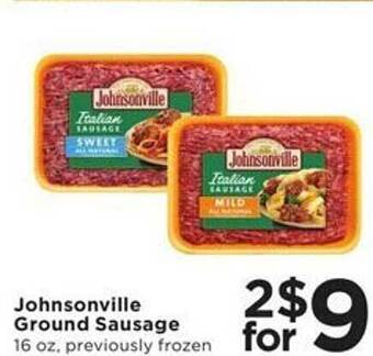 Cub Foods Johnsonville ground sausage offer
