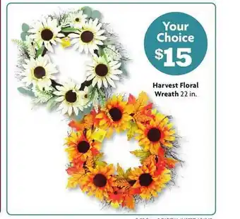 Family Dollar Harvest floral wreath offer