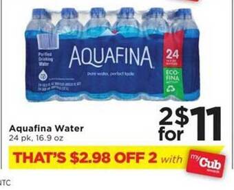 Cub Foods Aquafina water offer