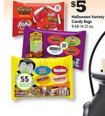 Family Dollar Halloween variety candy bags offer