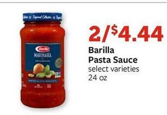 Fareway Barilla pasta sauce offer