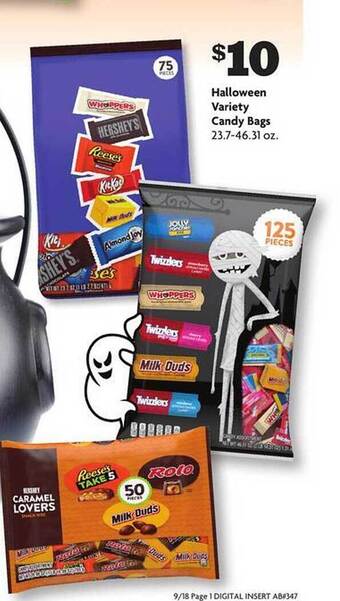 Family Dollar Halloween variety candy bags offer