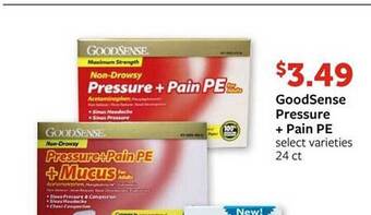 Fareway Goodsense pressure + pain pe offer