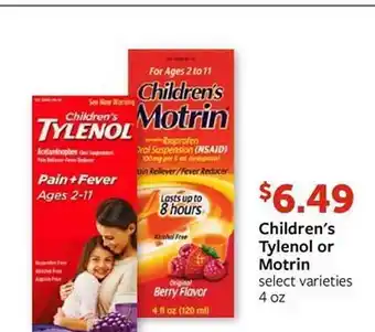 Fareway Children's tylenol or motrin offer