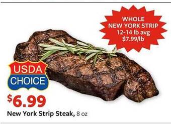 Fareway New york strip steak offer