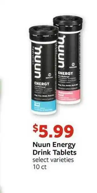 Fareway Nuun energy drink tablets offer