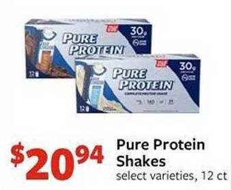 Fareway Pure protein shakes offer