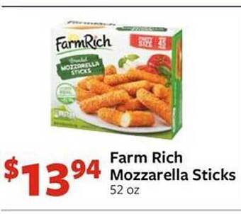 Farm rich mozzarella sticks