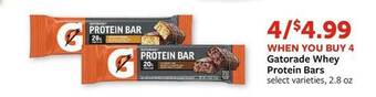 Fareway Gatorade whey protein bars offer