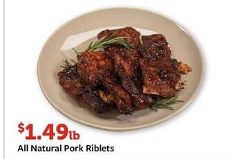 Fareway All natural pork riblets offer