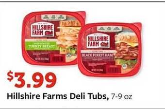 Fareway Hillshire farms deli tubs offer