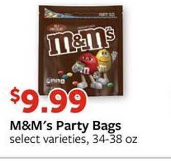 Fareway M&m's party bags offer