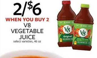 Fareway V8 vegetable juice offer