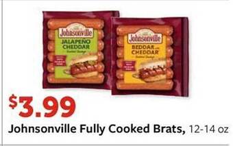 Fareway Johnsonville fully cooked brats offer