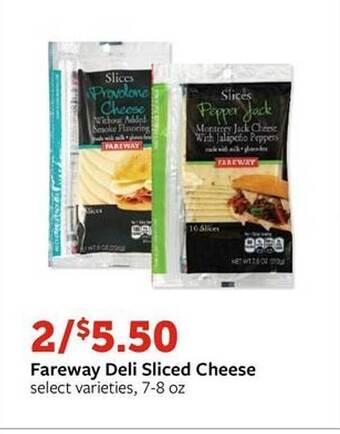 Fareway Fareway deli sliced cheese offer